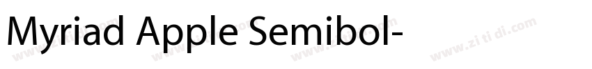 Myriad Apple Semibol字体转换